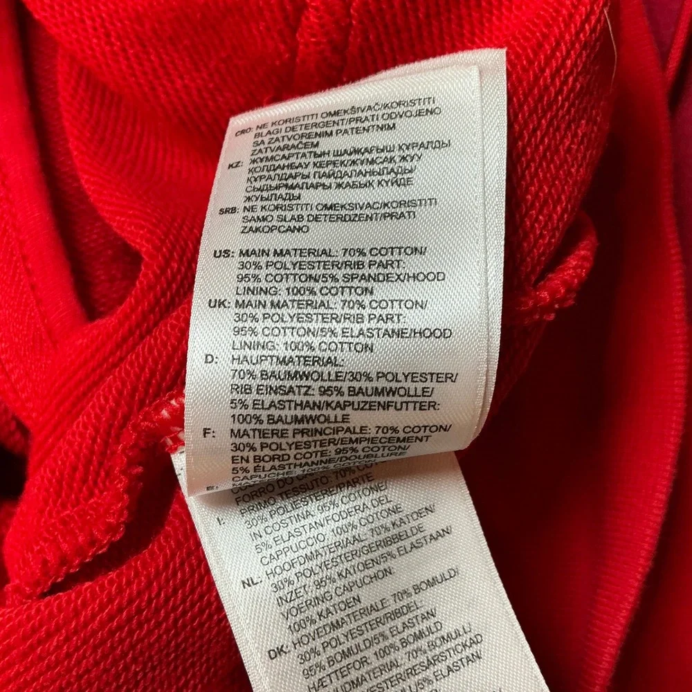 Adidas FC Bayern Munich Hoodie Mens Medium Red Full Zip Soccer Sweatshirt